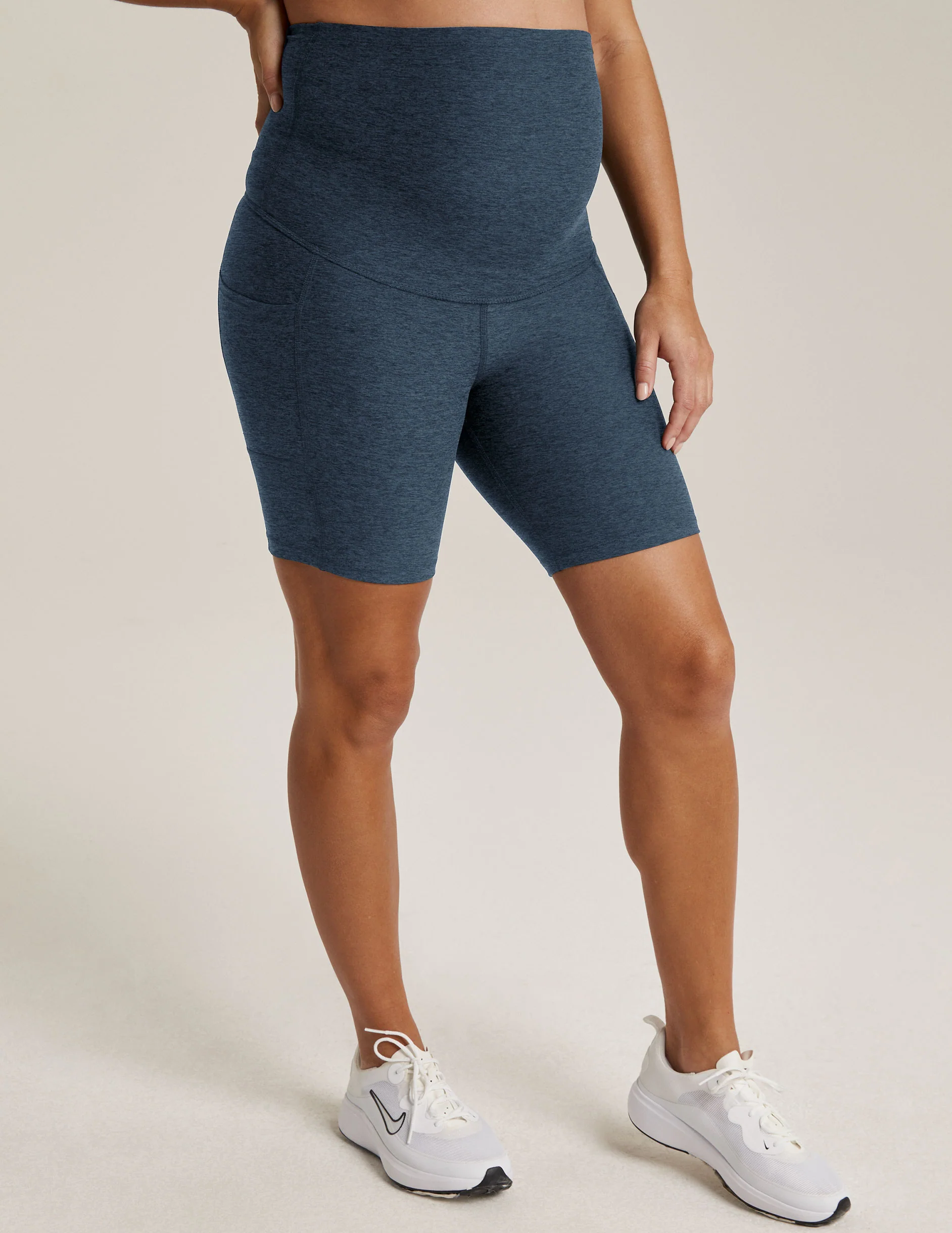 Spacedye Pockets Forever Maternity Biker Short - Onhollan