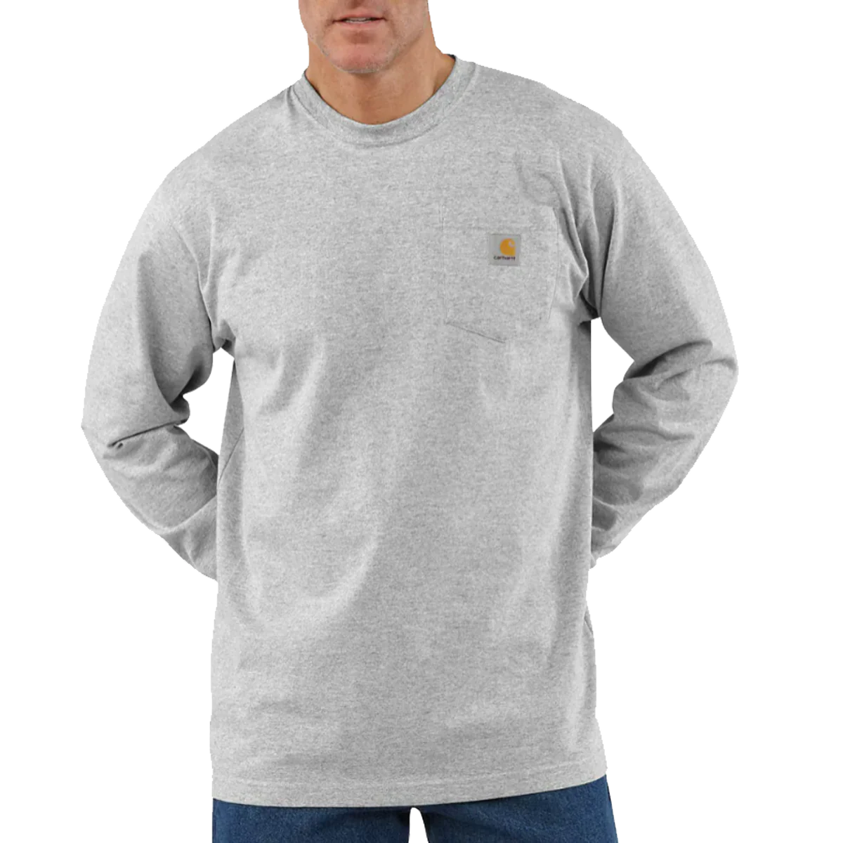 Men's Loose Fit Heavyweight Long-Sleeve Pocket T-Shirt - Onhollan