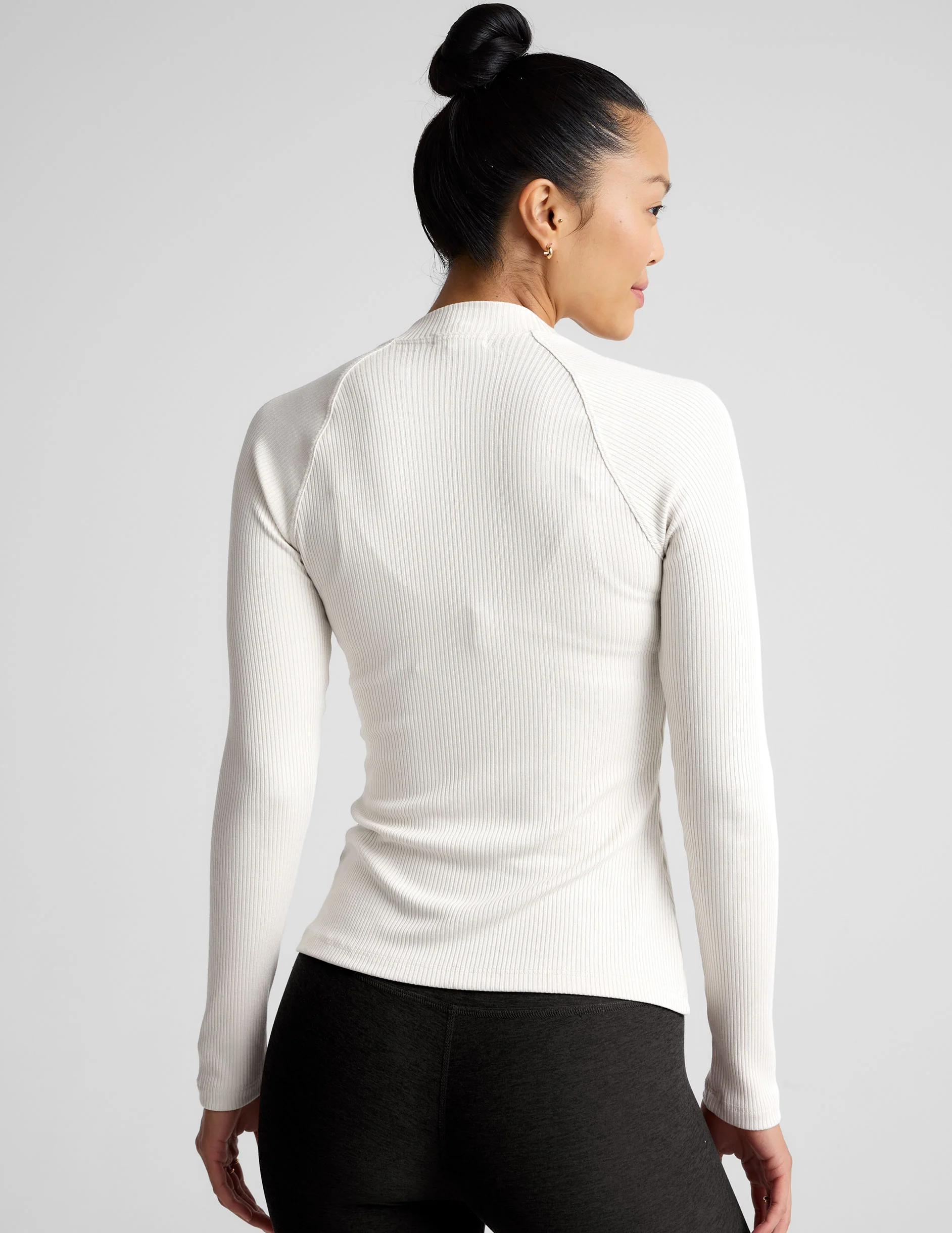 Contours Mock Neck Long Length Top - Onhollan