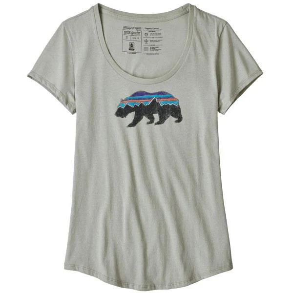 Women's Fitz Roy Bear Organic Scoop T-Shirt - Onhollan