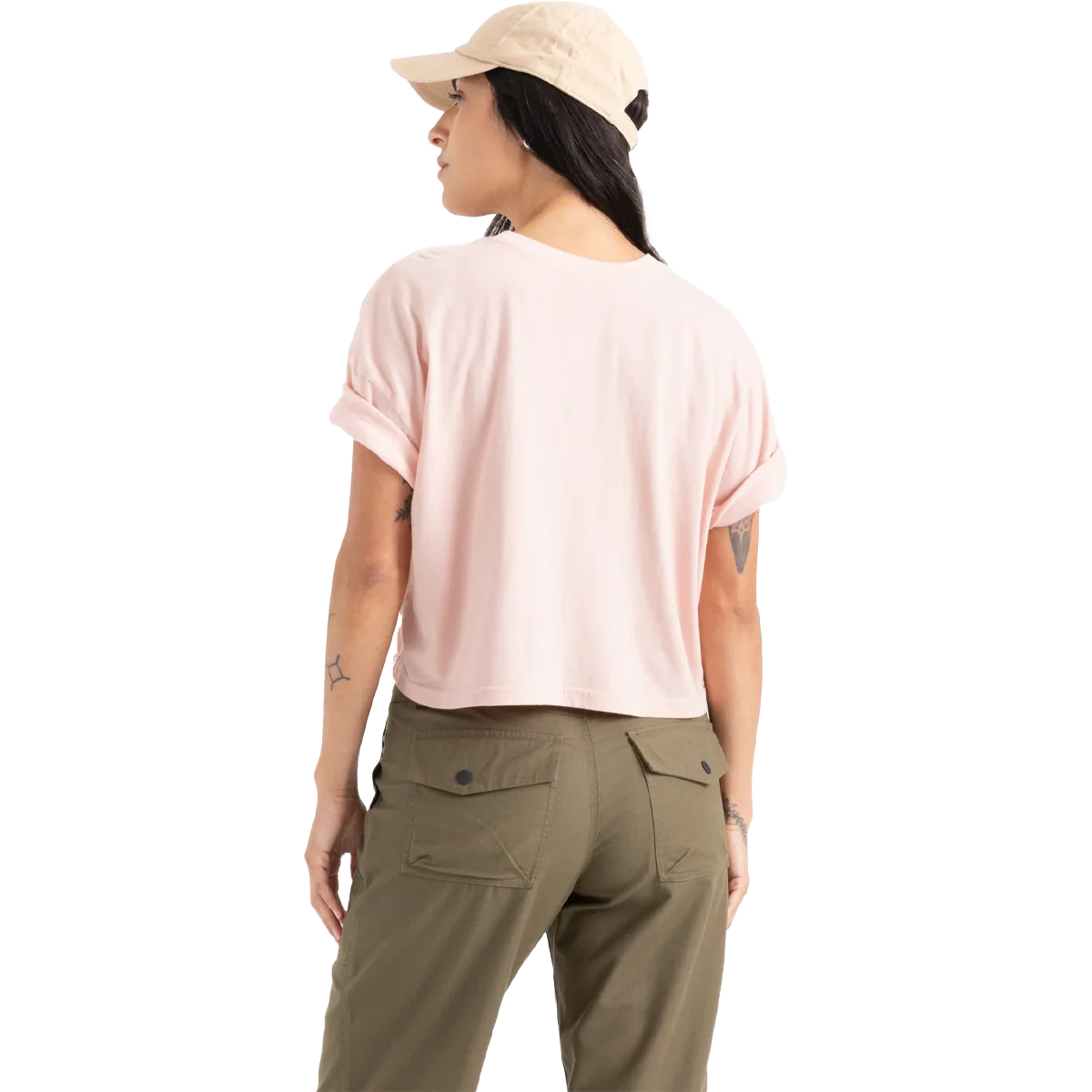 Women's Striped Shell Cropped Tee - Onhollan