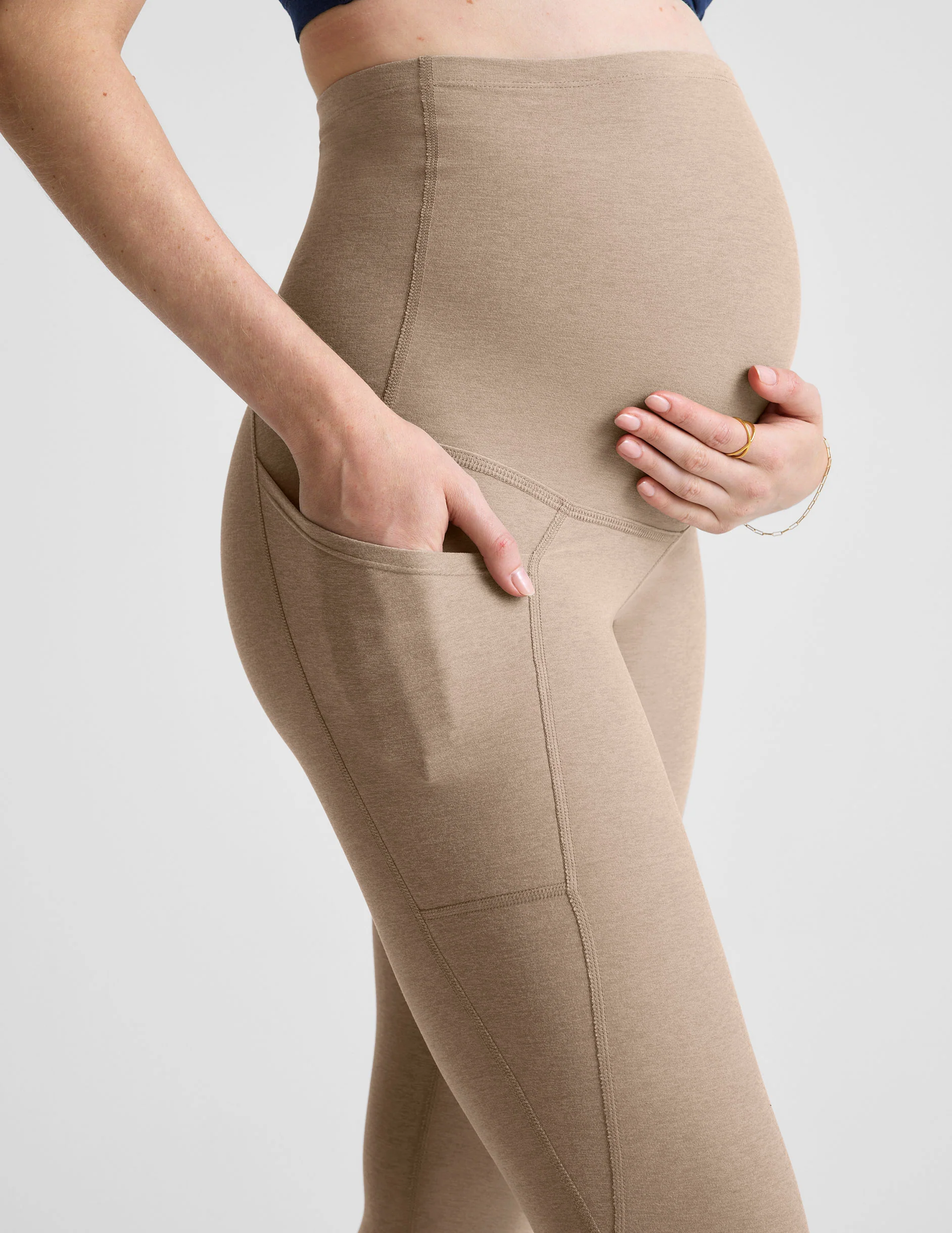 Spacedye Love the Bump Maternity Pocket Midi Legging - Onhollan