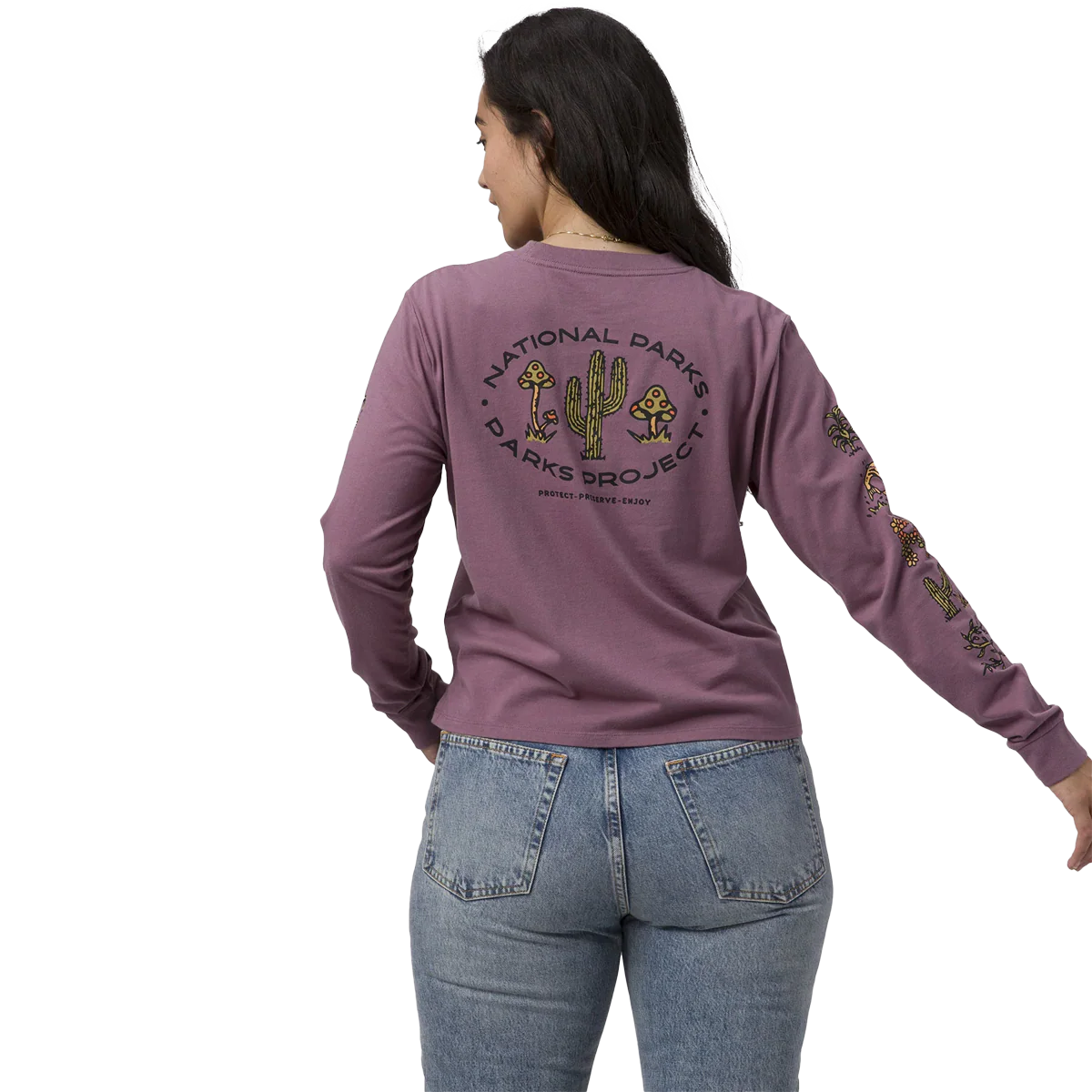 Women's 90s Doodle Parks Boxy Long Sleeve Tee - Onhollan