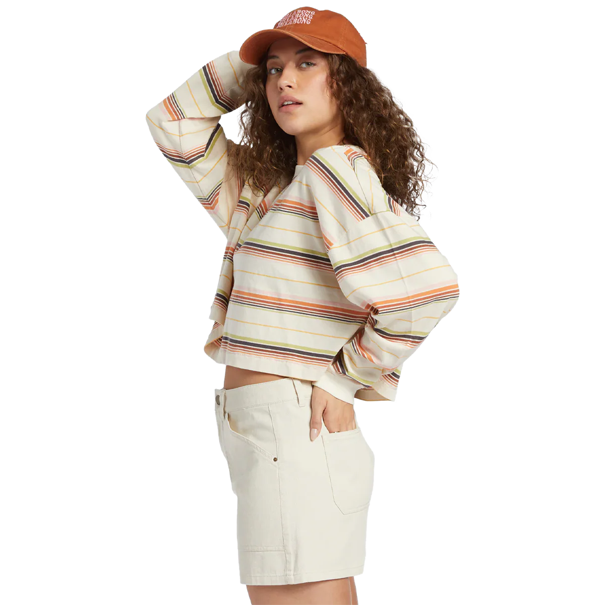 Women's Beach Boyfriend Stripe Crew - Onhollan