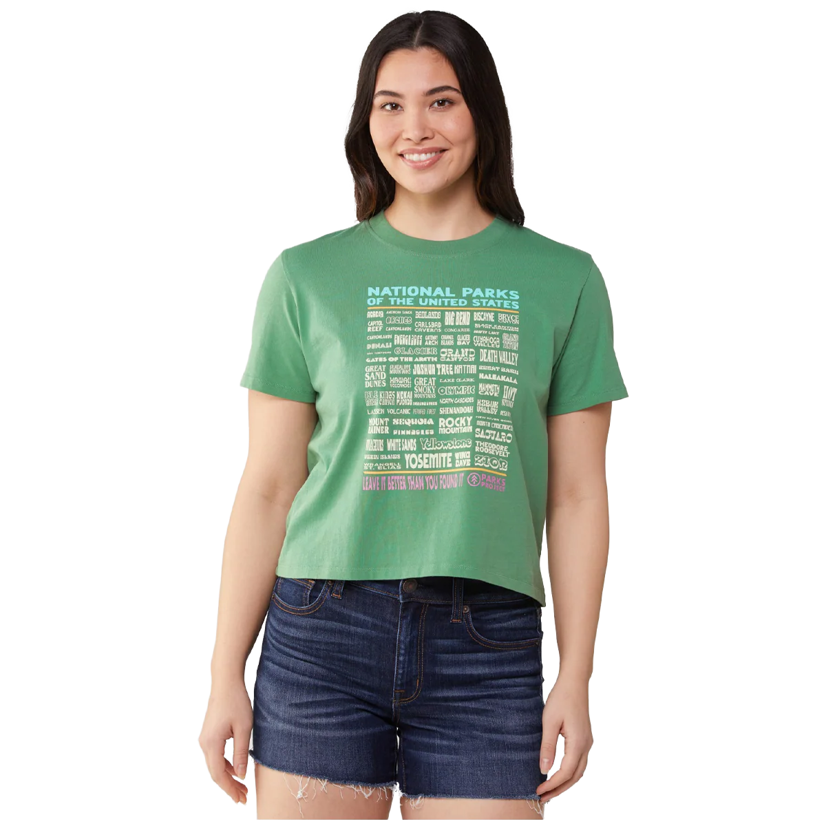 Women's National Parks Lineup Boxy Tee - Onhollan