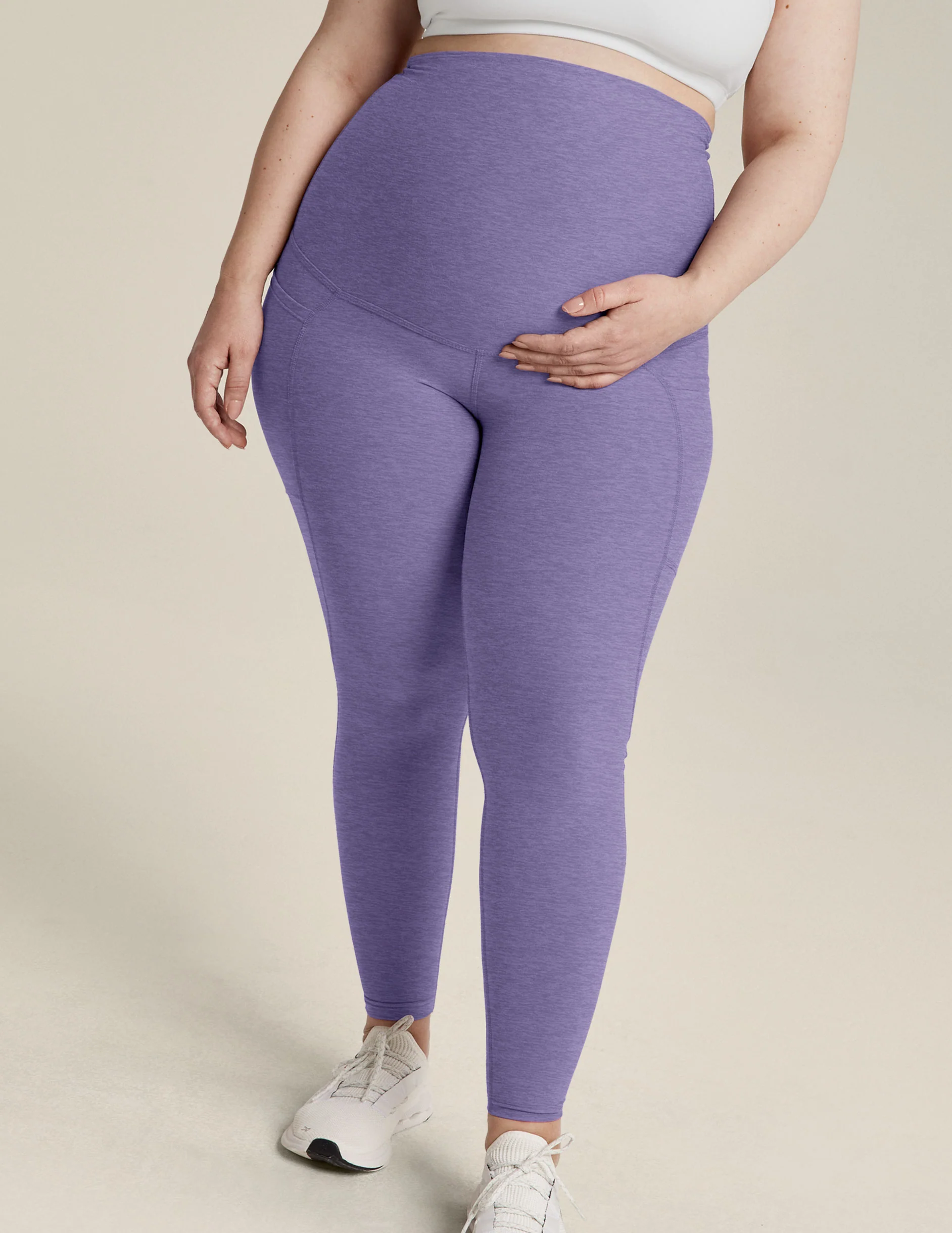 Spacedye Love the Bump Maternity Pocket Midi Legging - Onhollan