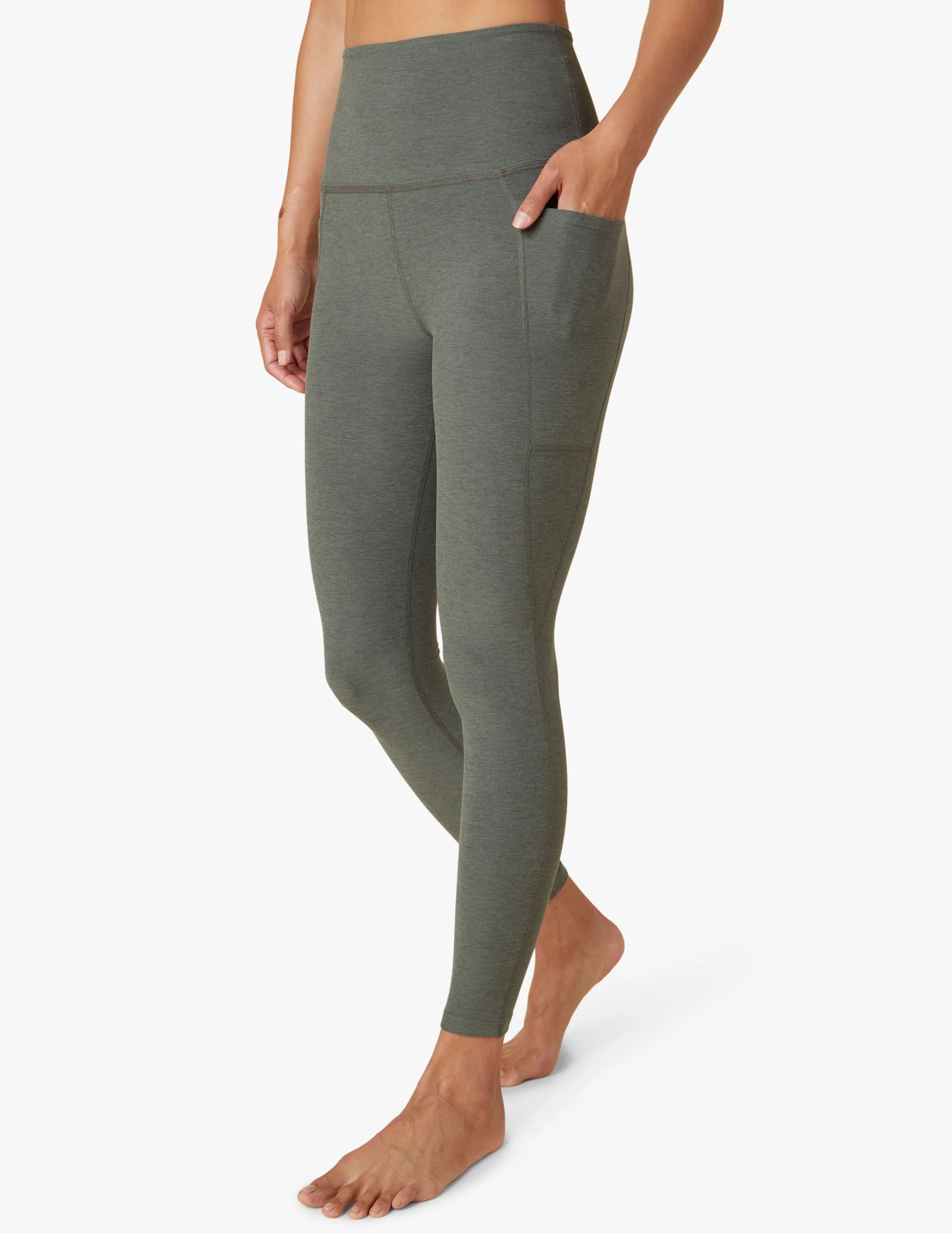 Spacedye Out Of Pocket High Waisted Midi Legging - Onhollan