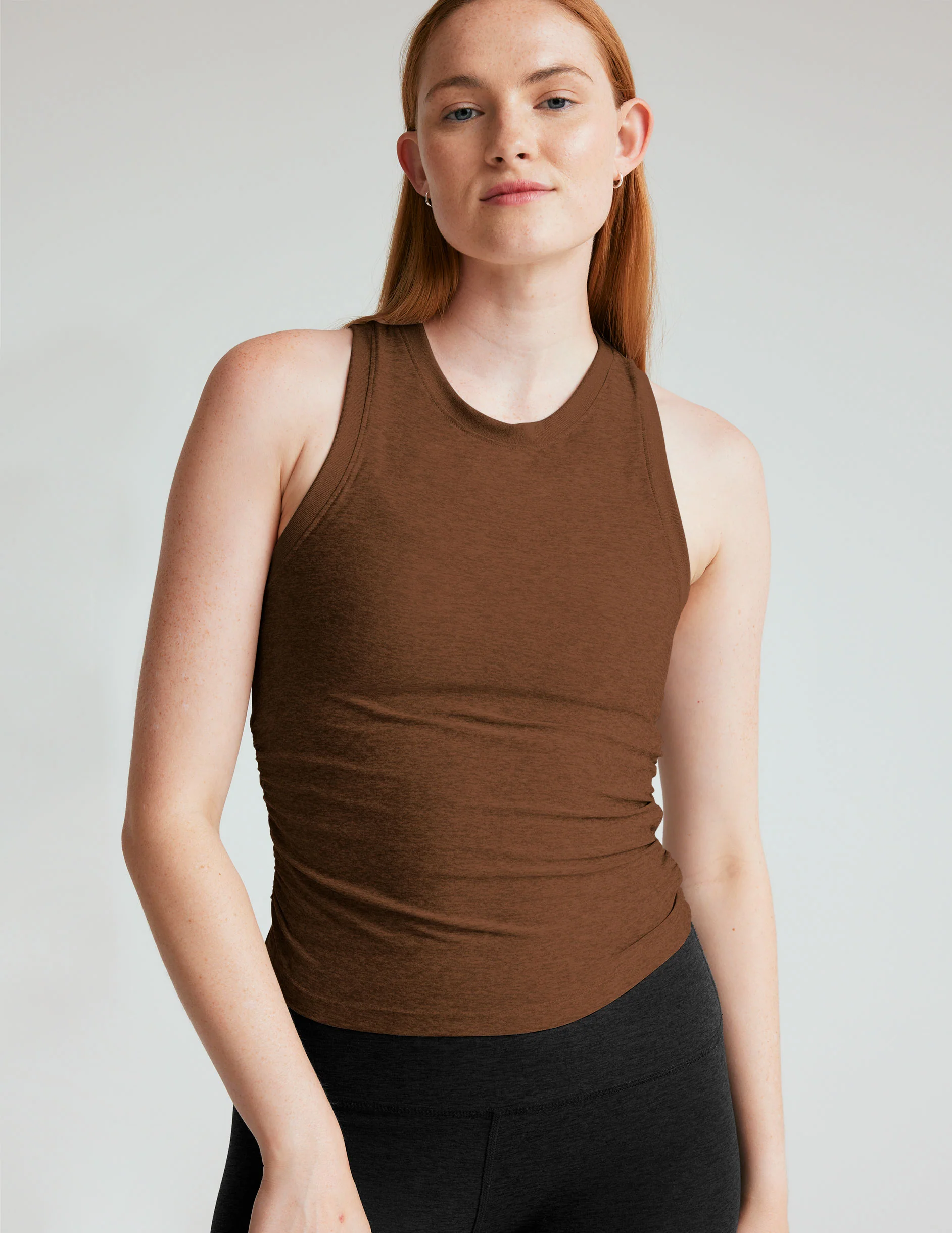 Featherweight Your Fit Shirred Tank - Onhollan