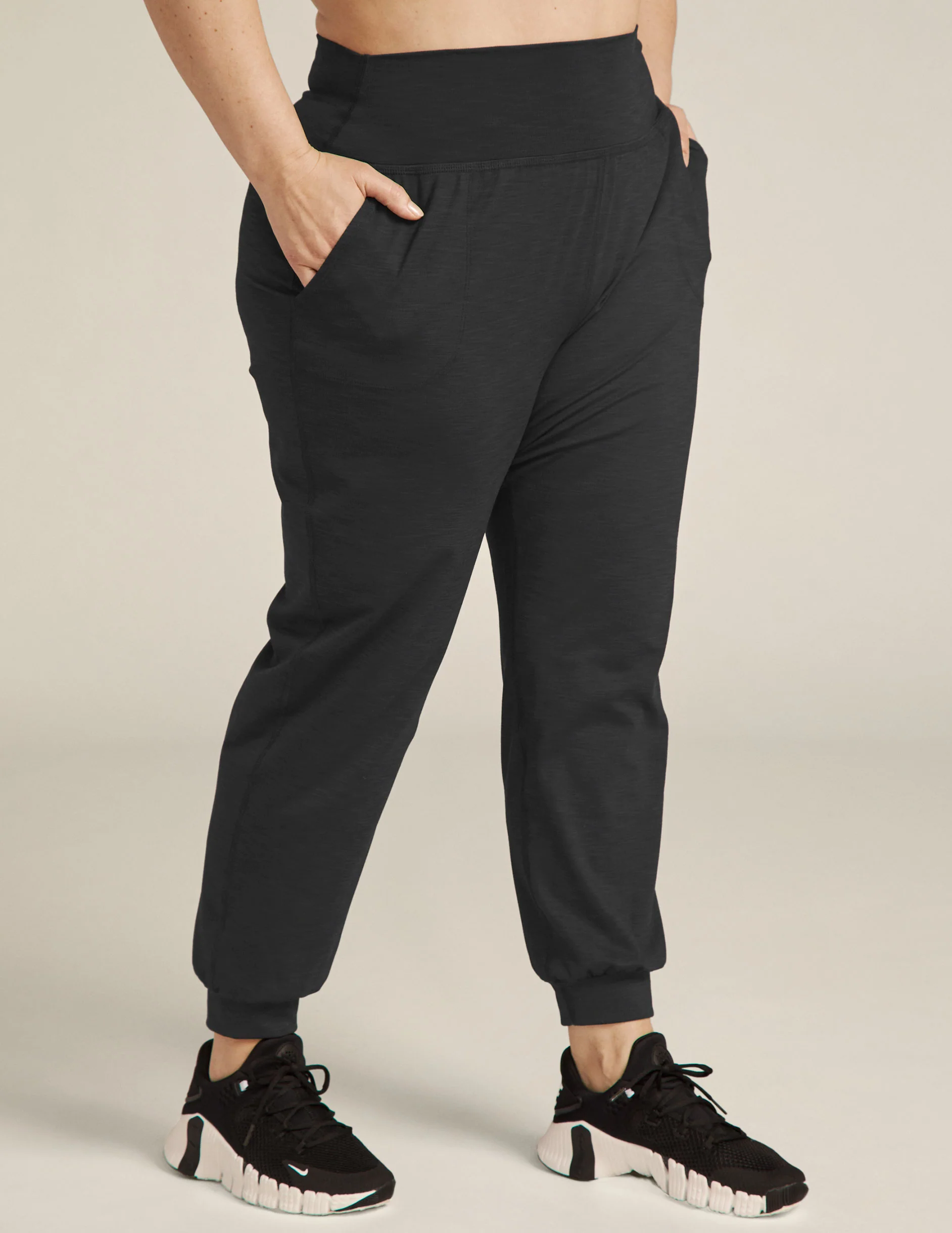 Heather Rib Midi Jogger - Onhollan