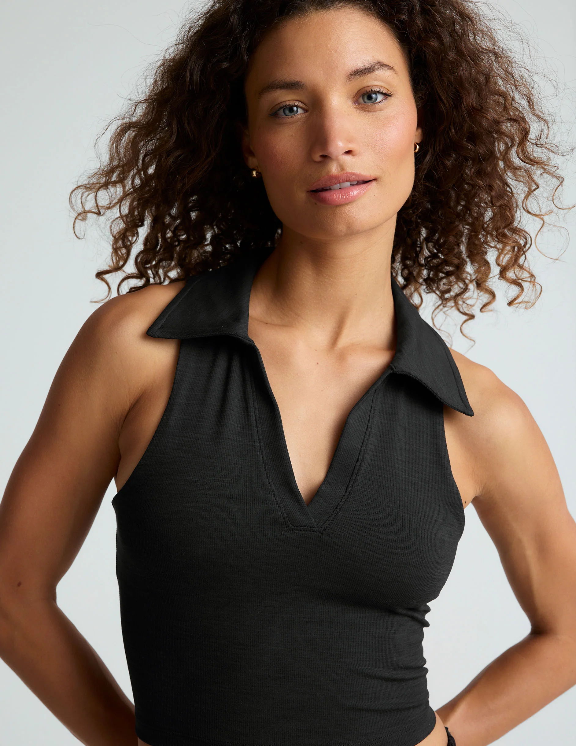 Heather Rib Prep Cropped Tank - Onhollan