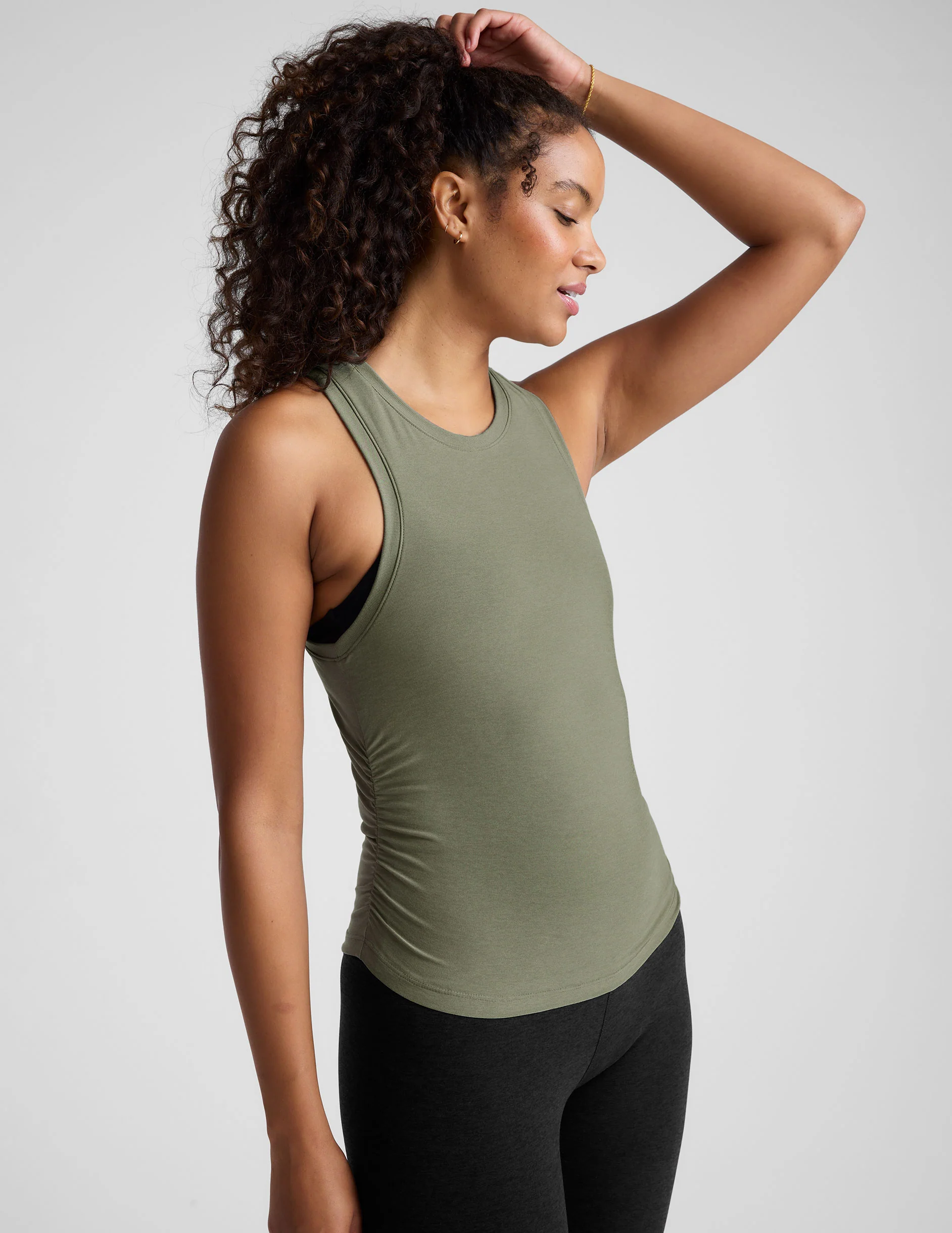 Featherweight Your Fit Shirred Tank - Onhollan