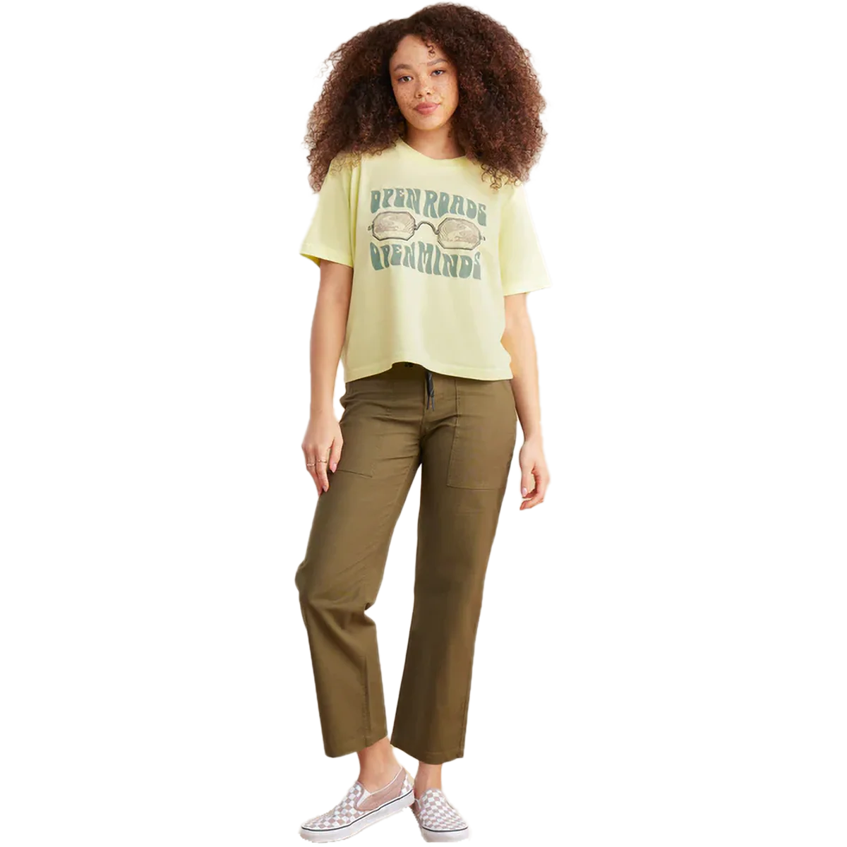 Women's Open Roads Boxy Crop Tee - Onhollan
