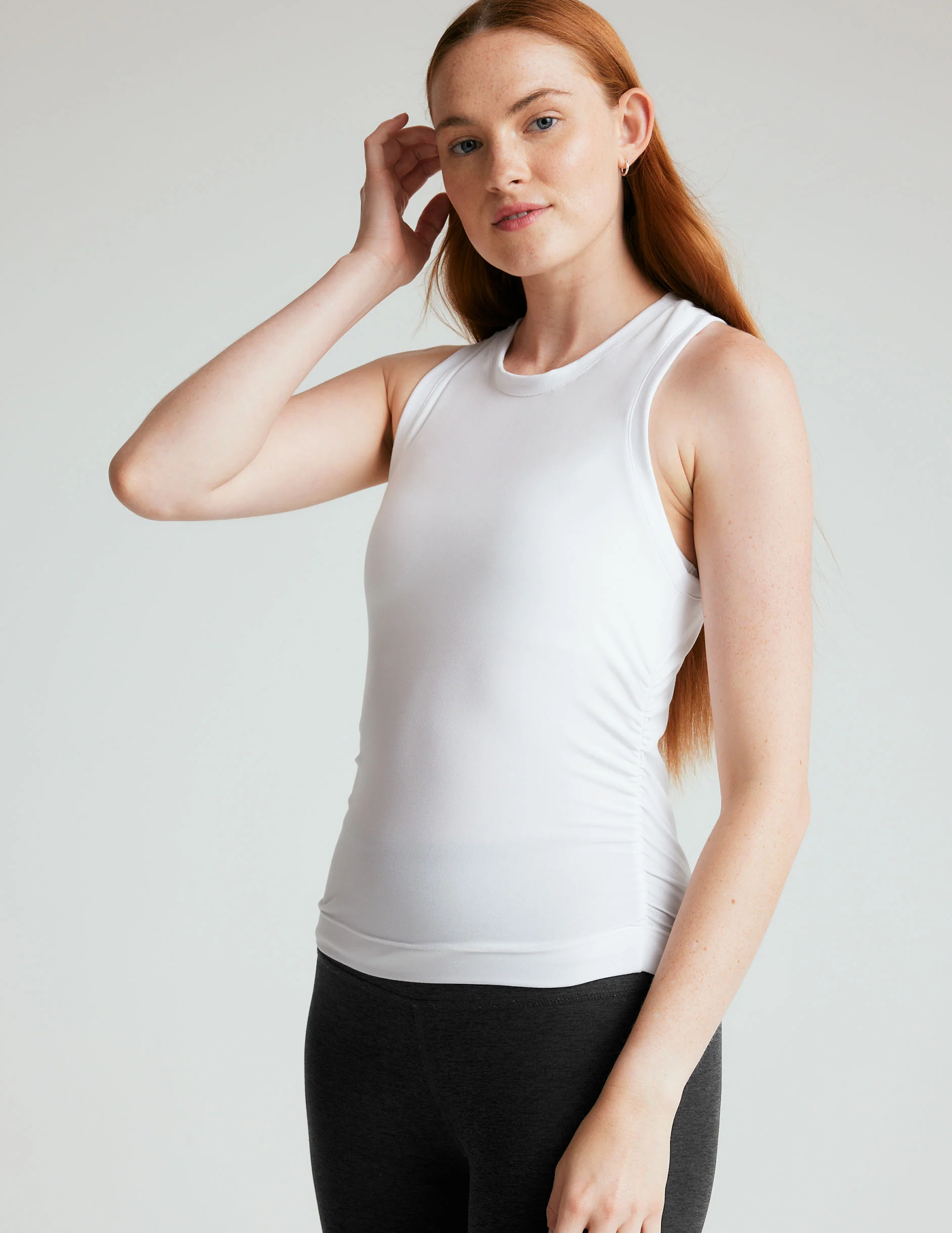 Featherweight Your Fit Shirred Tank - Onhollan