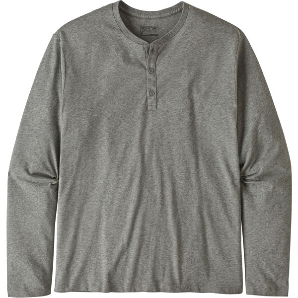 Men's Long-Sleeved Organic Cotton Lightweight Henley Pullover - Onhollan