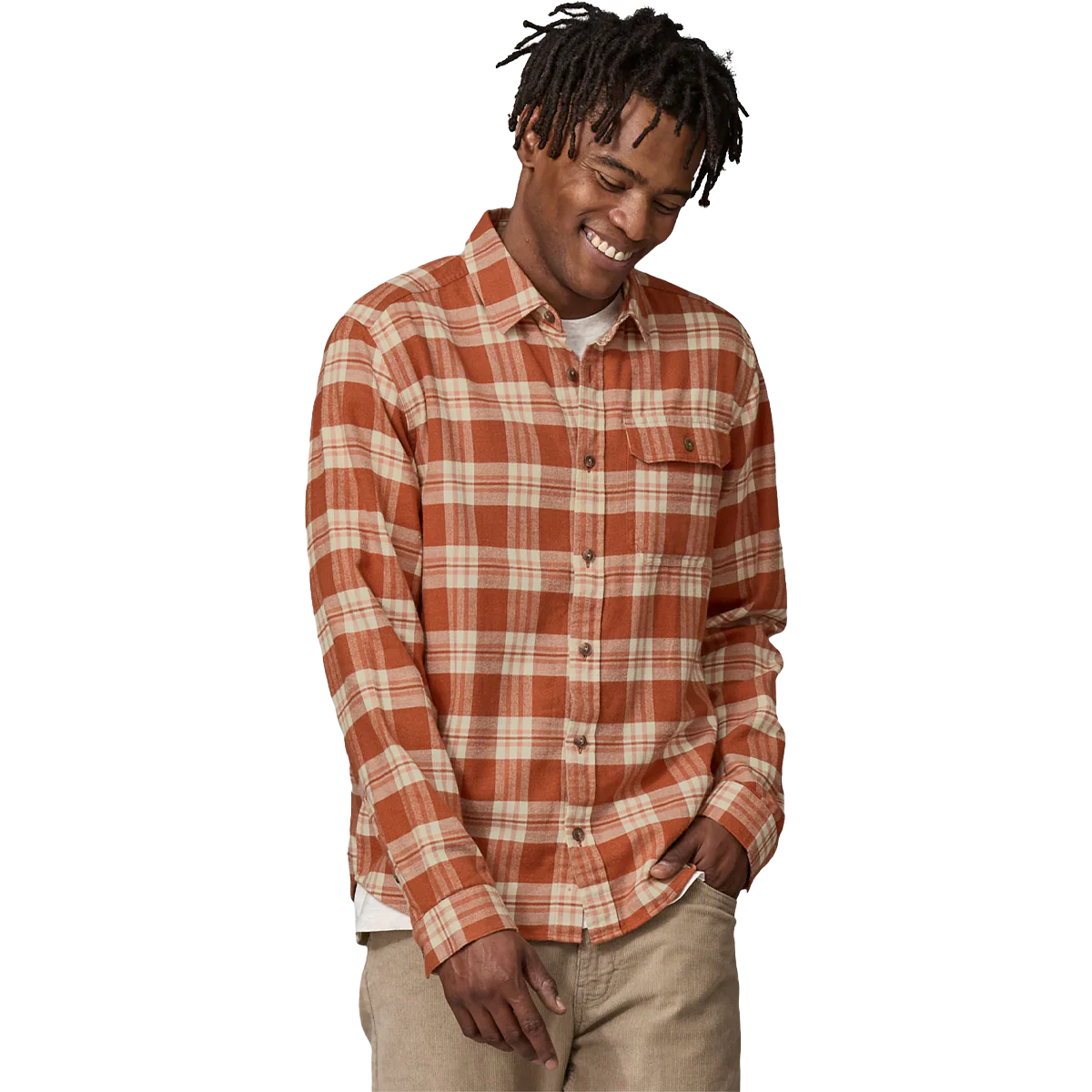 Men's Long-Sleeved Lightweight Fjord Flannel Shirt - Onhollan