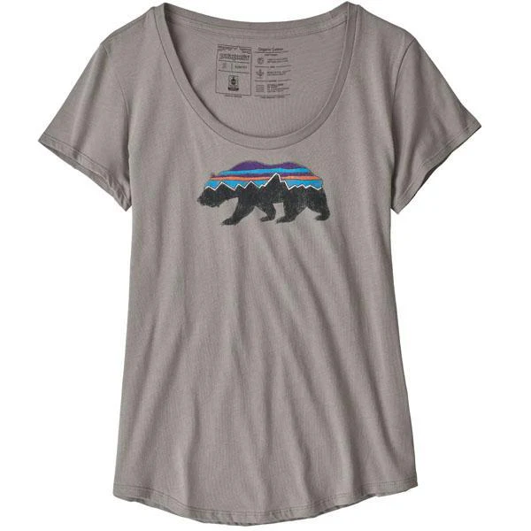 Women's Fitz Roy Bear Organic Scoop T-Shirt - Onhollan