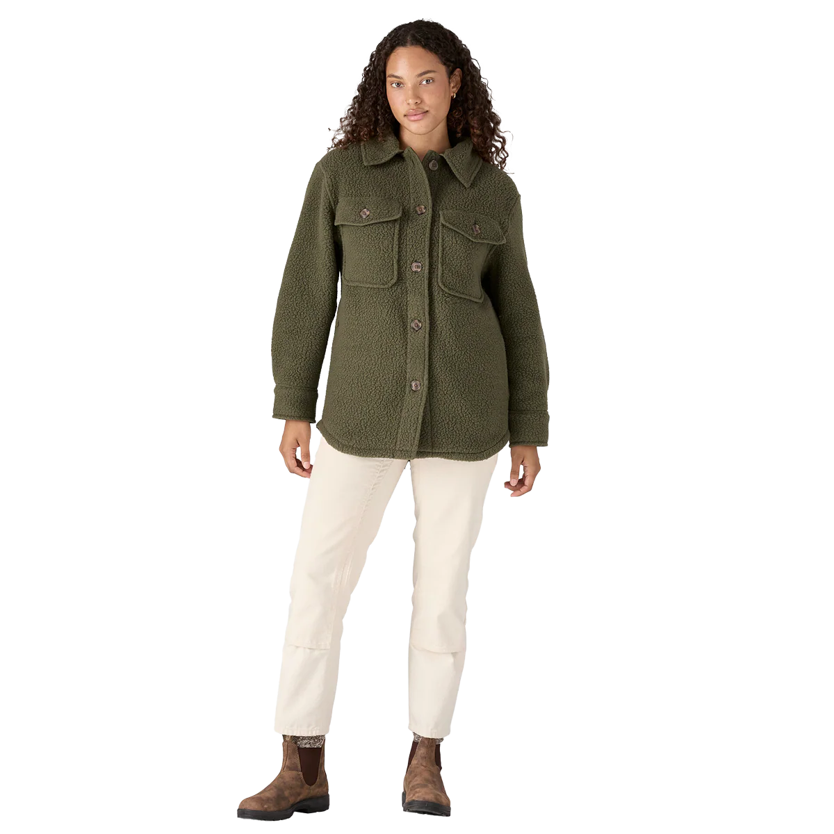 Women's Retro Pile Shirt Jacket - Onhollan