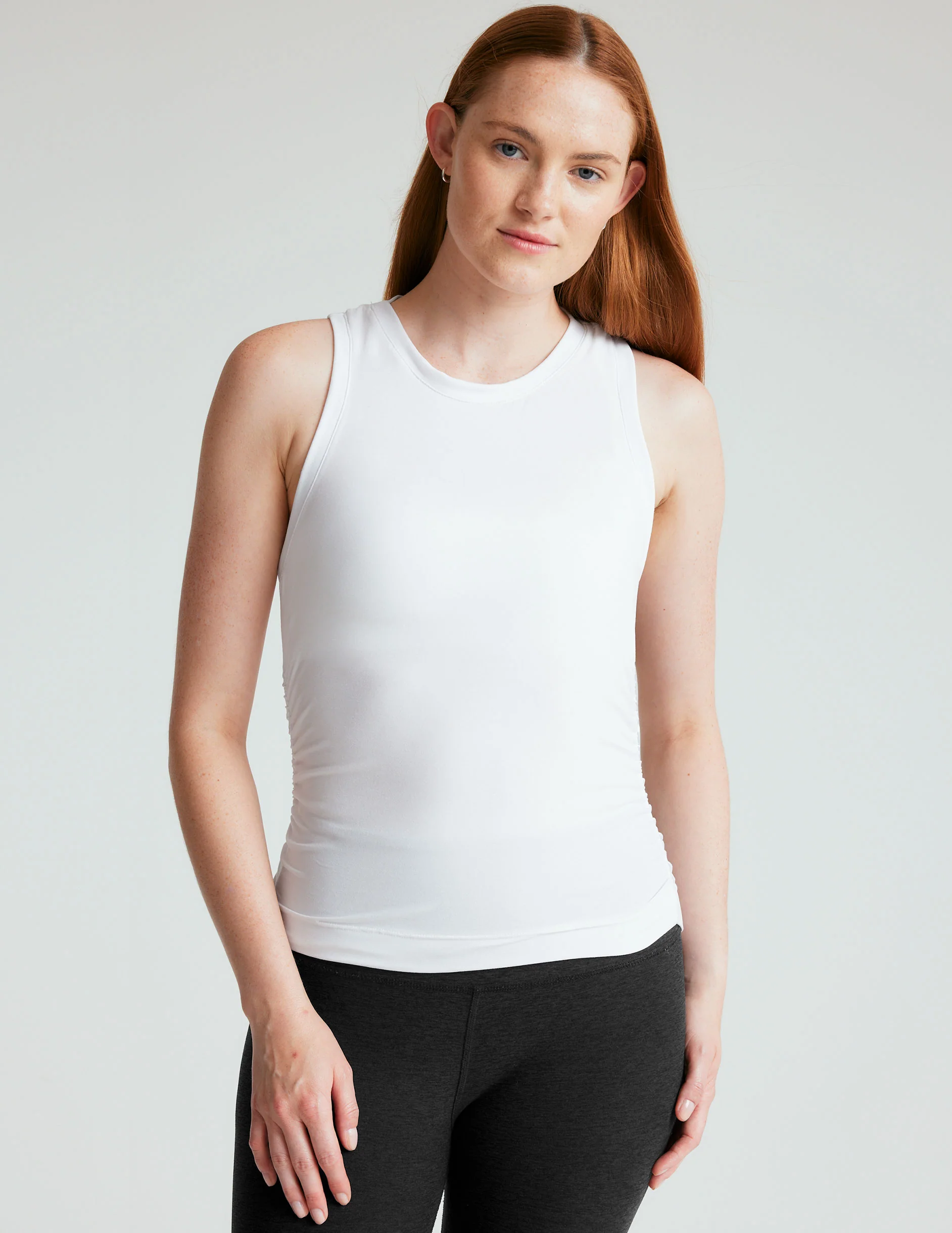 Featherweight Your Fit Shirred Tank - Onhollan